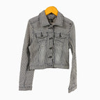 Garcia giacca in jeans bambina a righe bianche e blu - Abbigliamento bambini firmato | CDifferent Outlet
