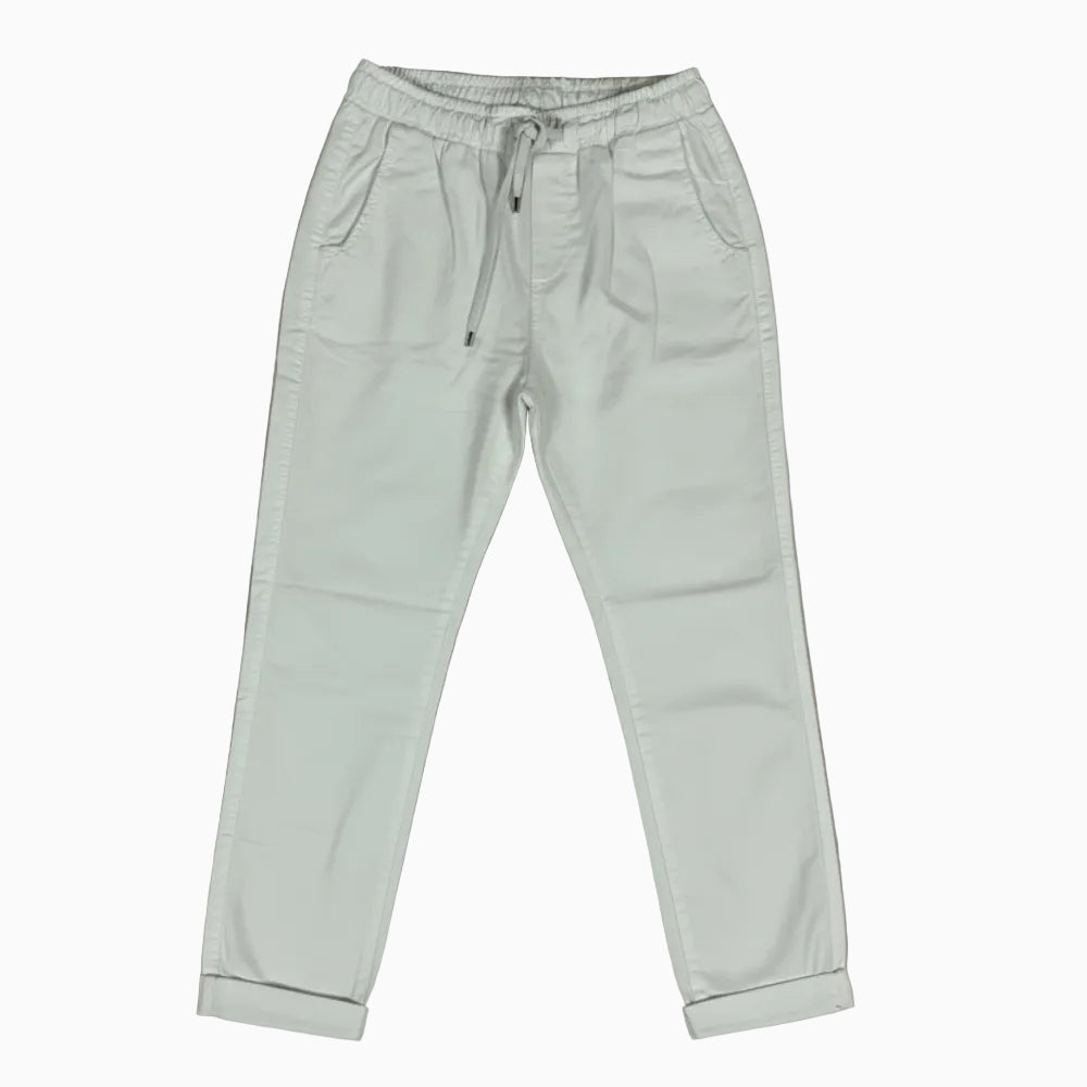 Funbee pantalone bianco con elastico bambino - Abbigliamento bambini firmato | CDifferent Outlet
