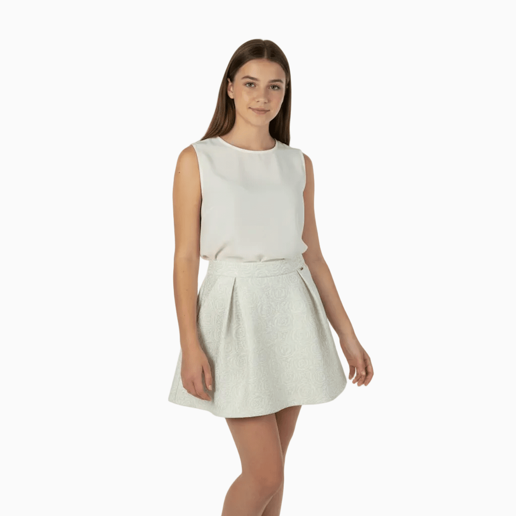 Mayoral gonna bambina damascata champagne