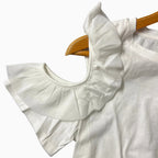 Please maglia bianca bambina manica organza - Abbigliamento bambini firmato | CDifferent Outlet