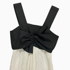 Mayoral vestito bambina bianco fiocco nero - Abbigliamento bambini firmato | CDifferent Outlet