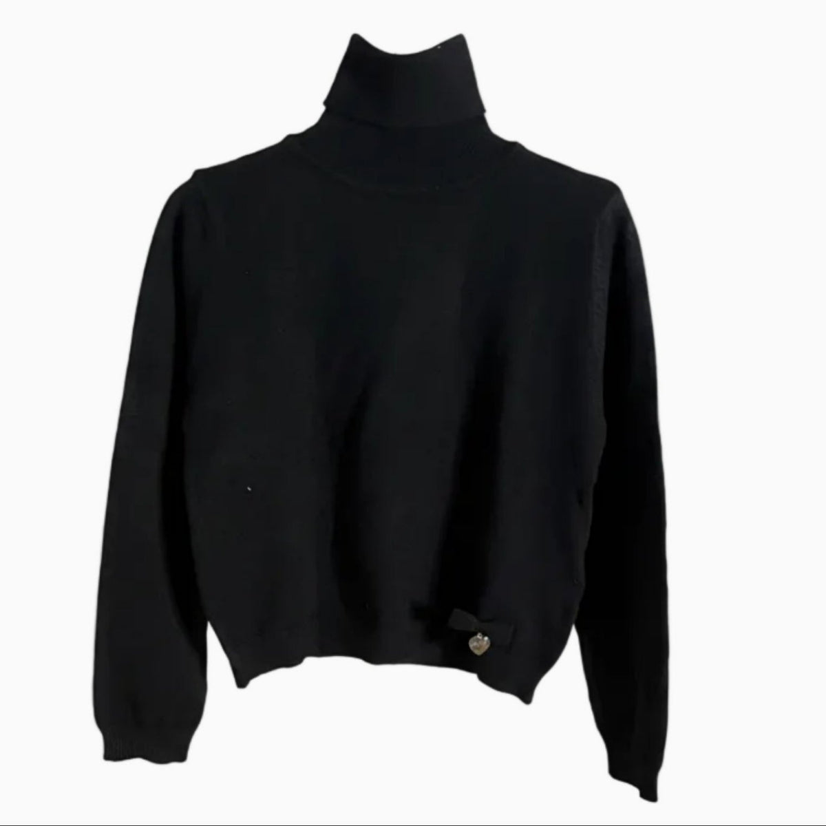 Alice Pi maglia a collo alto con fiocchetto e cuore logo bambina
