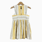 Mayoral vestito bambina a righe bianche e beige con maxi fiocco - Abbigliamento bambini firmato | CDifferent Outlet