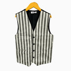 Over-D gilet slim fit righe verticali bianco e grigio bambino - Abbigliamento bambini firmato | CDifferent Outlet
