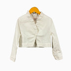 Please giacca cropped bambina panna con rouche - Abbigliamento bambini firmato | CDifferent Outlet