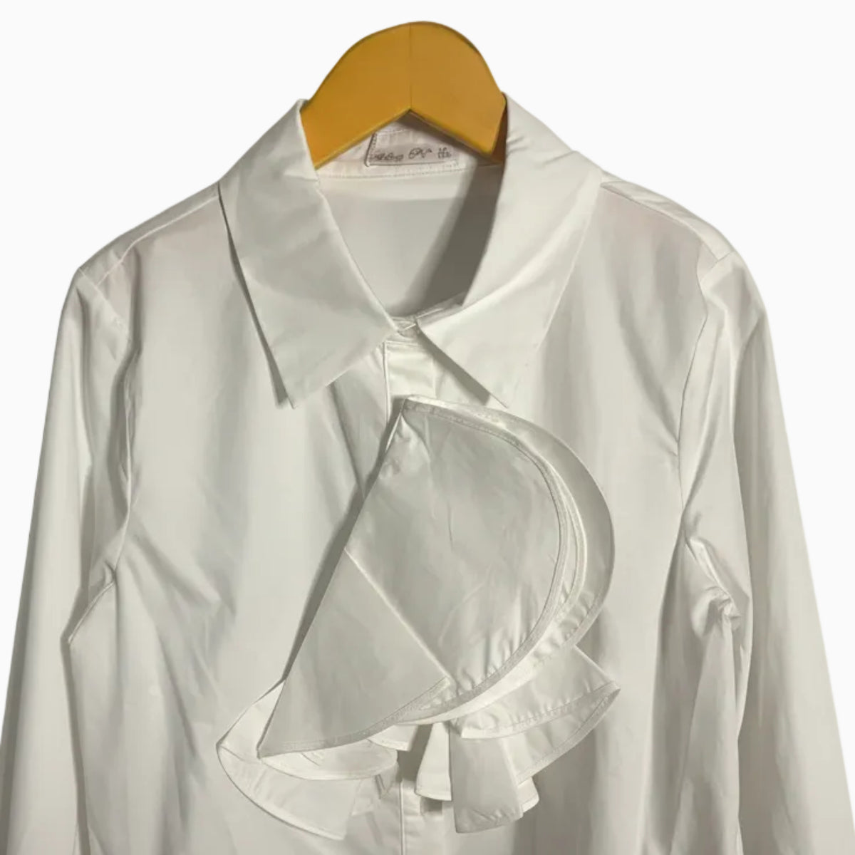 Alice Pi camicia avorio elegante con maxi volant frontale bambina