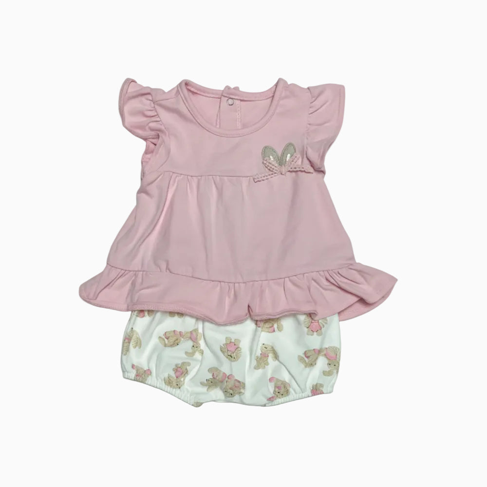 Mayoral completo neonata 2 pezzi rosa