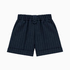 Retro shorts sartoriali bambina vita elastica e bottoni decorativi