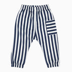 Sarabanda pantalone bambino leggero a righe bianco e blu con tascone - Abbigliamento bambini firmato | CDifferent Outlet
