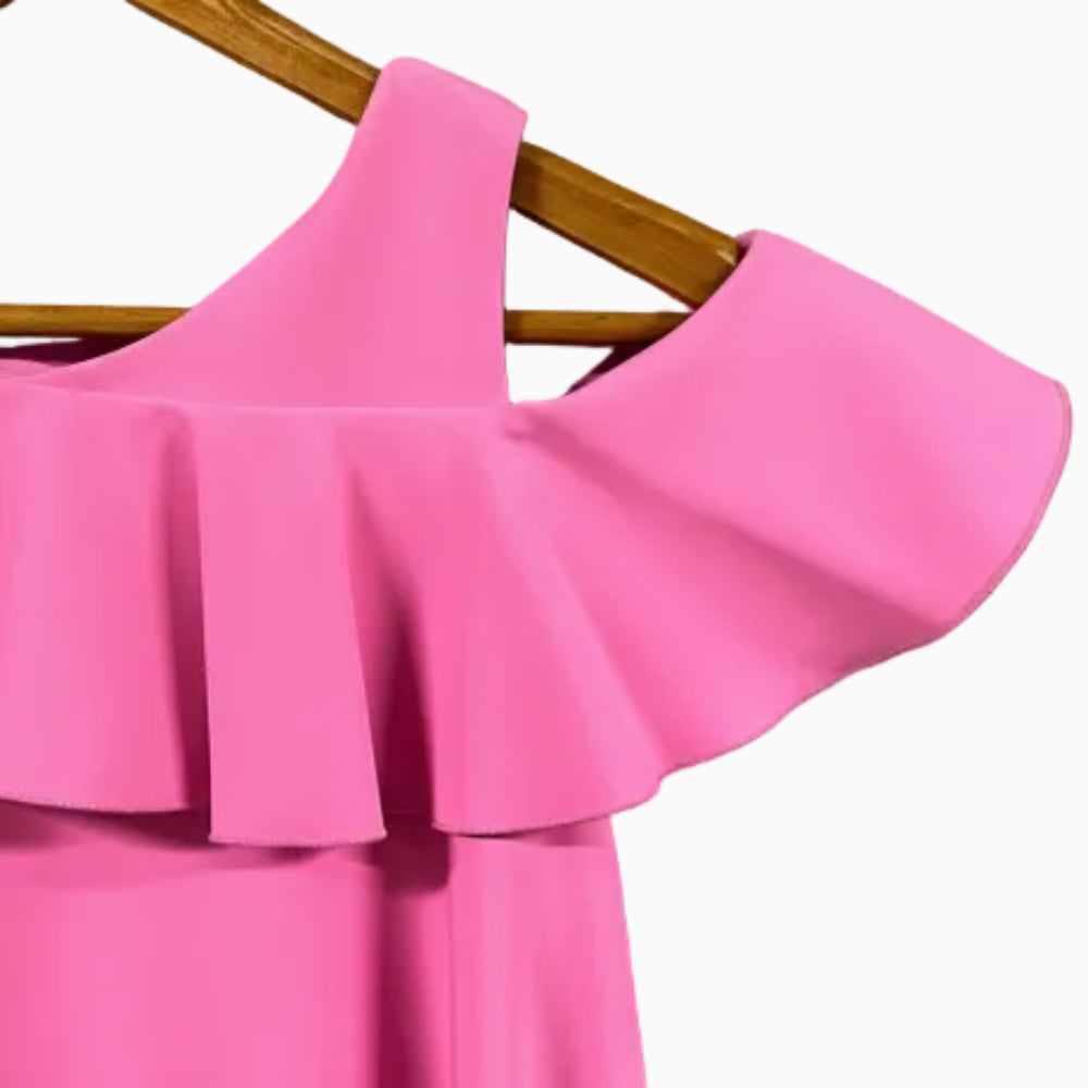 Elsy vestito bambina rosa balza - Abbigliamento bambini firmato | CDifferent Outlet