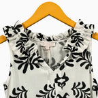 Please vestito bambina bianco e nero lino - Abbigliamento bambini firmato | CDifferent Outlet