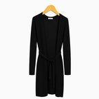 Liu Jo cardigan lungo nero con cintura in tinta bambina | CDifferent Outlet
