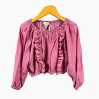 Please blusa rosa bambina con rouches - Abbigliamento bambini firmato | CDifferent Outlet