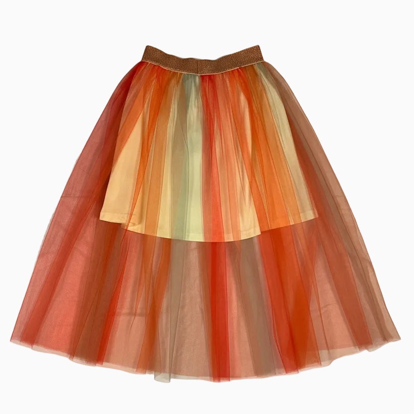 Alice Pi gonna tulle lunga bambina corallo - Abbigliamento bambini firmato | CDifferent Outlet