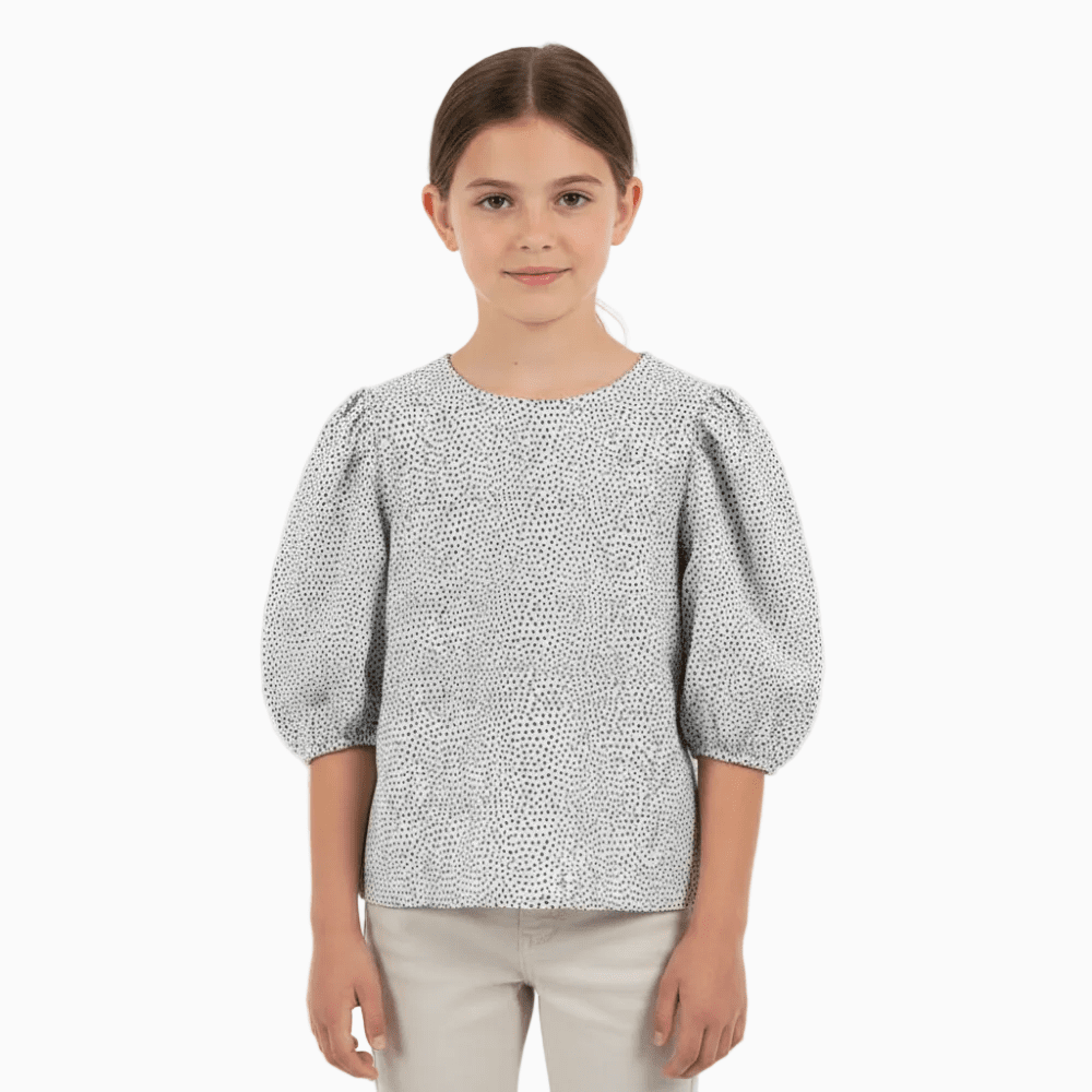 Mayoral blusa a pois bianco e nera bambina - Abbigliamento bambini firmato | CDifferent Outlet