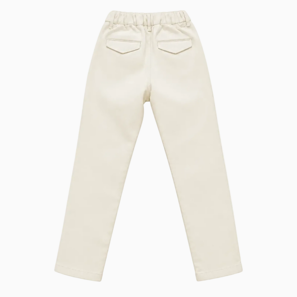 Pantalini Jeckerson beige chiaro vista posteriore con tasche a filetto