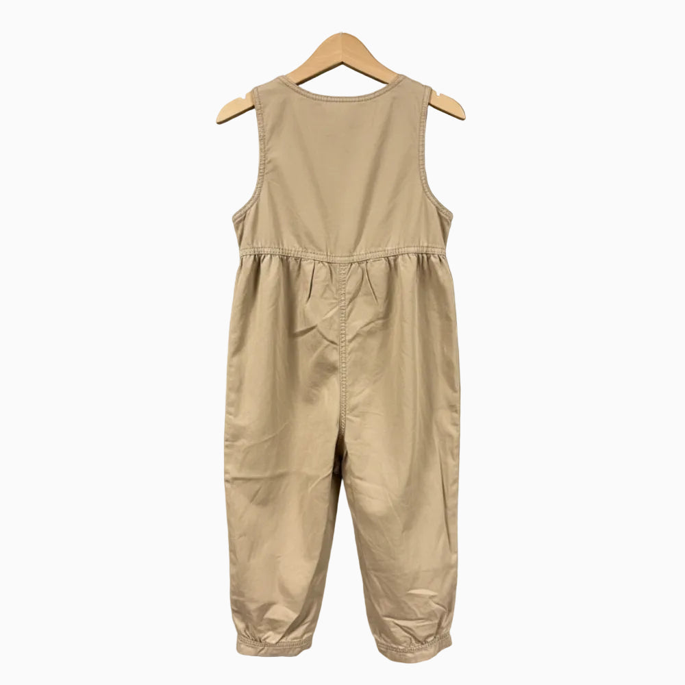 Mayoral tuta intera in cotone color cammello con fiocchi e bottoni frontali - Abbigliamento bambini firmato | CDifferent Outlet