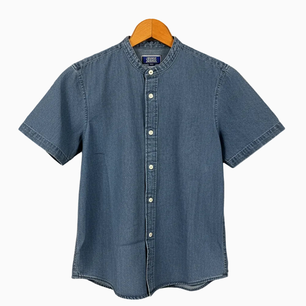 Jack & Jones camicia jeans collo alla coreana bambino