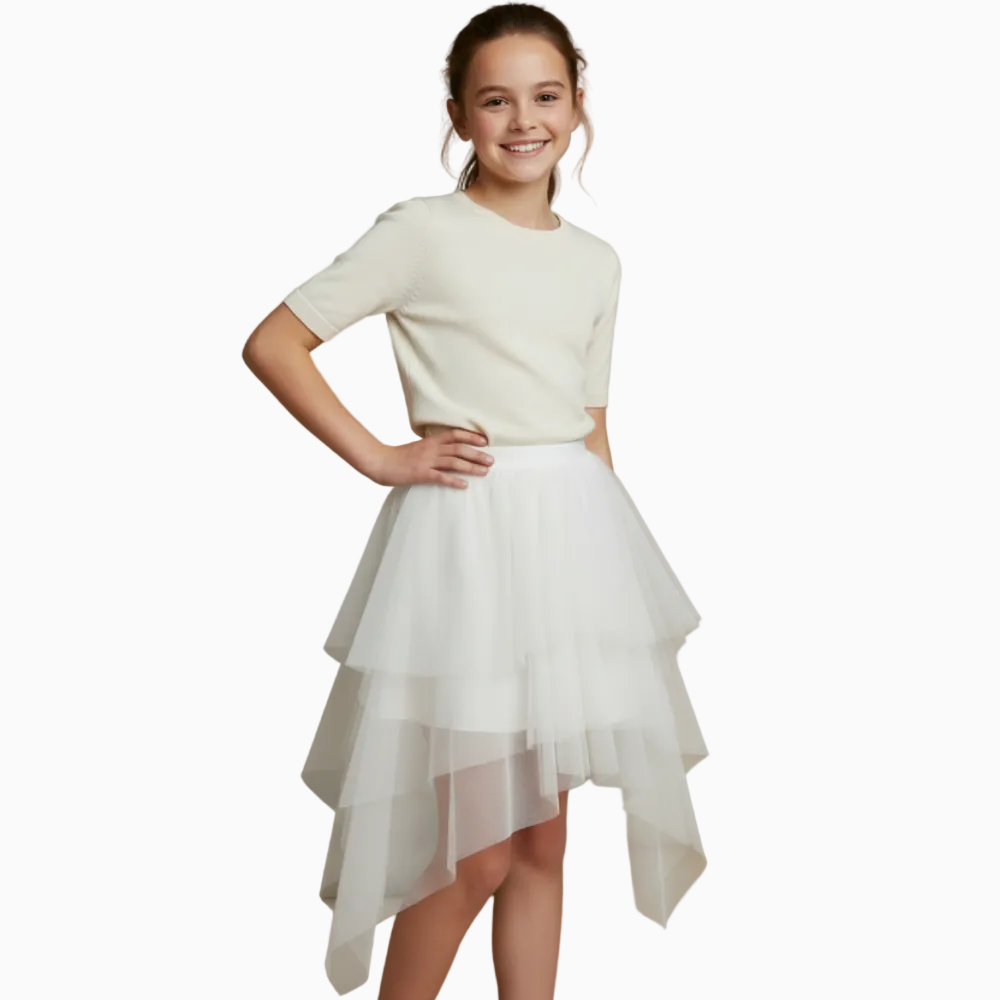 Please gonna bambina tulle bianca - Abbigliamento bambini firmato | CDifferent Outlet