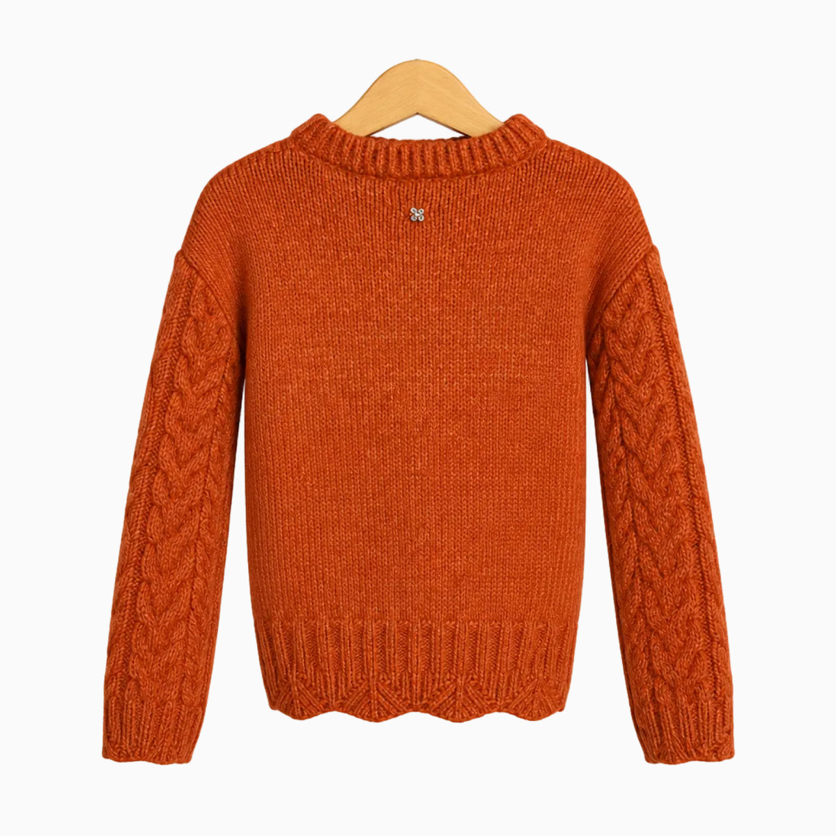 Abel & Lula maglione arancione con lavorazione trecce bambina | CDifferent Outlet