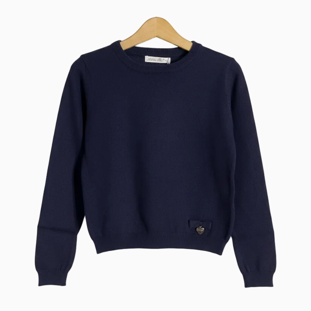 Alice Pi maglia basic con dettaglio fiocco e cuore bambina