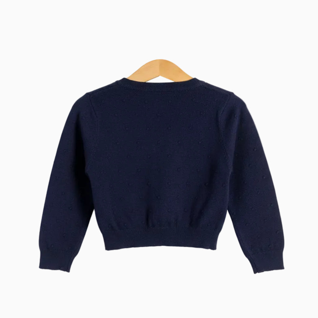 Alice Pi cardigan blu a pois in rilievo neonata