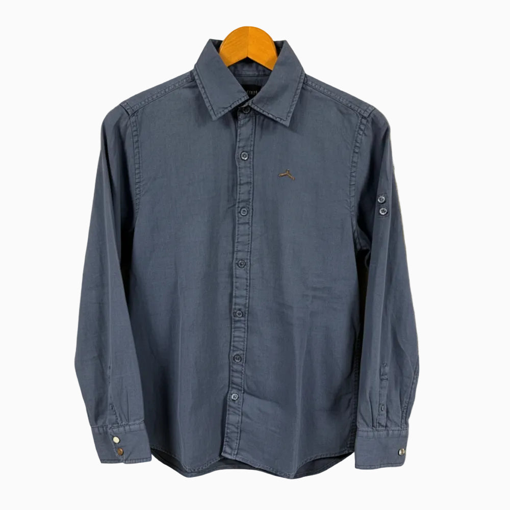 Scotch Shrunk camicia blu avio lino bambino - Abbigliamento bambini firmato | CDifferent Outlet