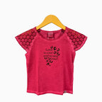 Boboli t-shirt manica corta in pizzo fucsia bambina - Abbigliamento bambini firmato | CDifferent Outlet