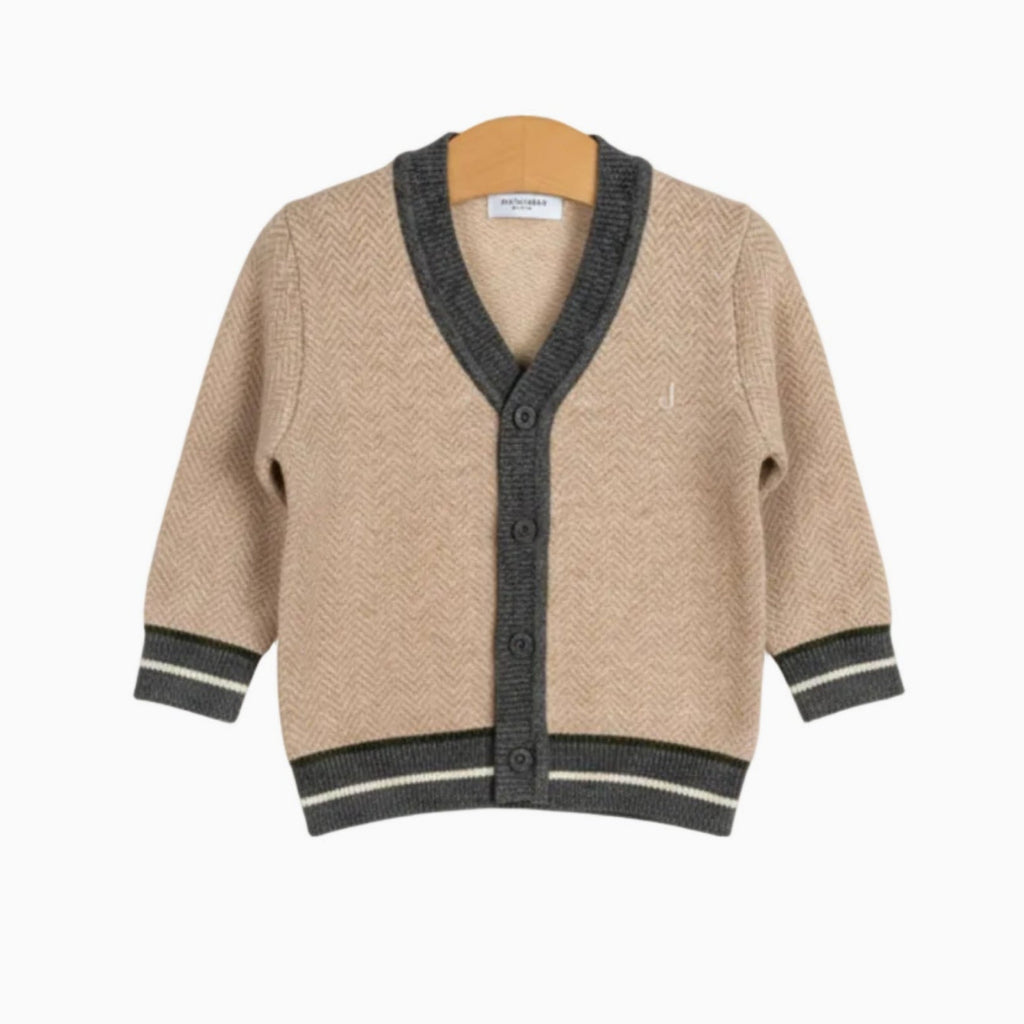 Jeckerson cardigan neonato a trecce con profili a contrasto | CDifferent Outlet