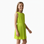Kocca vestito bambina verde lime plissettato - Abbigliamento bambini firmato | CDifferent Outlet