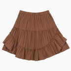T-Love gonna a balze marrone bambina - Abbigliamento bambini firmato | CDifferent Outlet