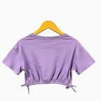 Please top manica corta lilla bambina