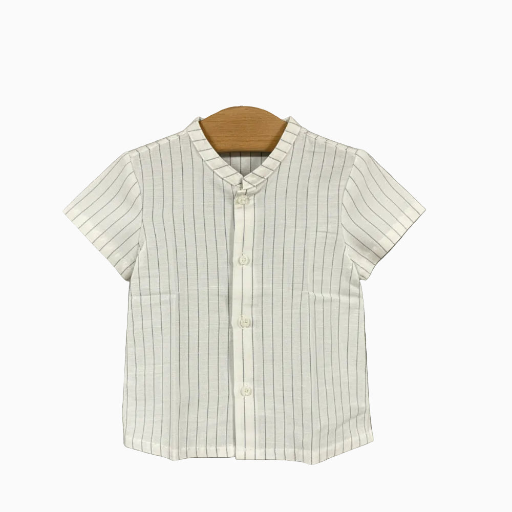 Mayoral camicia coreana manica corta a righe bambino - Abbigliamento bambini firmato | CDifferent Outlet