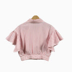 Please camicia bambina rigata rosa