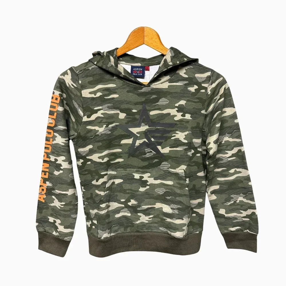 Aspen felpa bambino militare