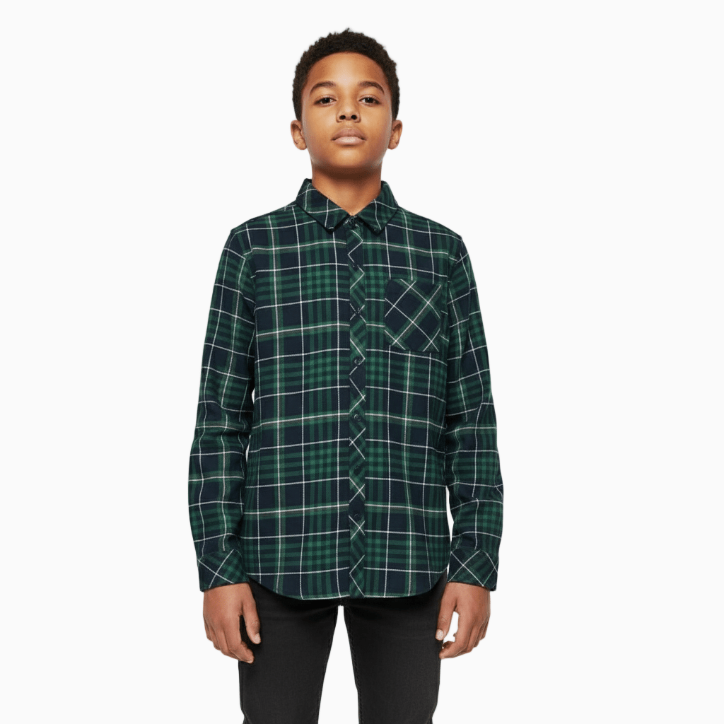 Ativo camicia bambino tartan