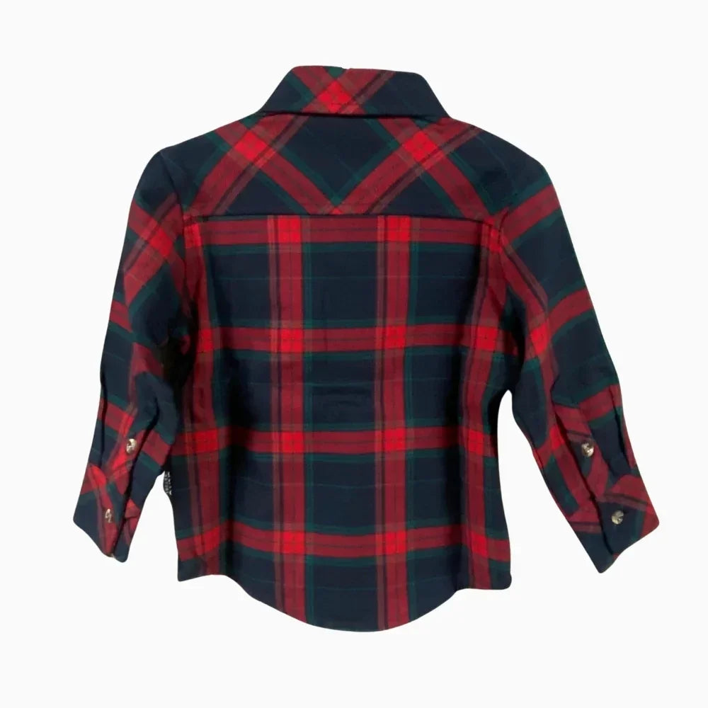 Ativo camicia neonato fantasia tartan