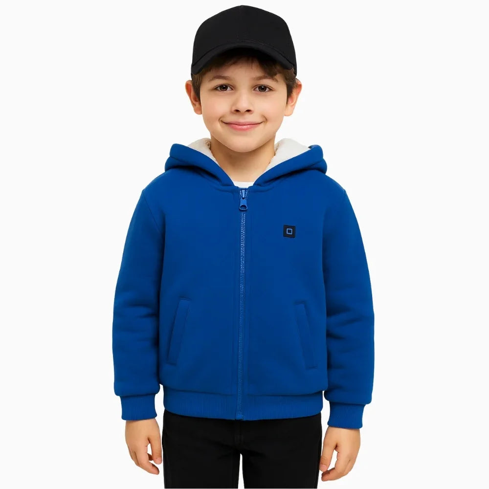 Ativo felpa con cappuccio bambino blu