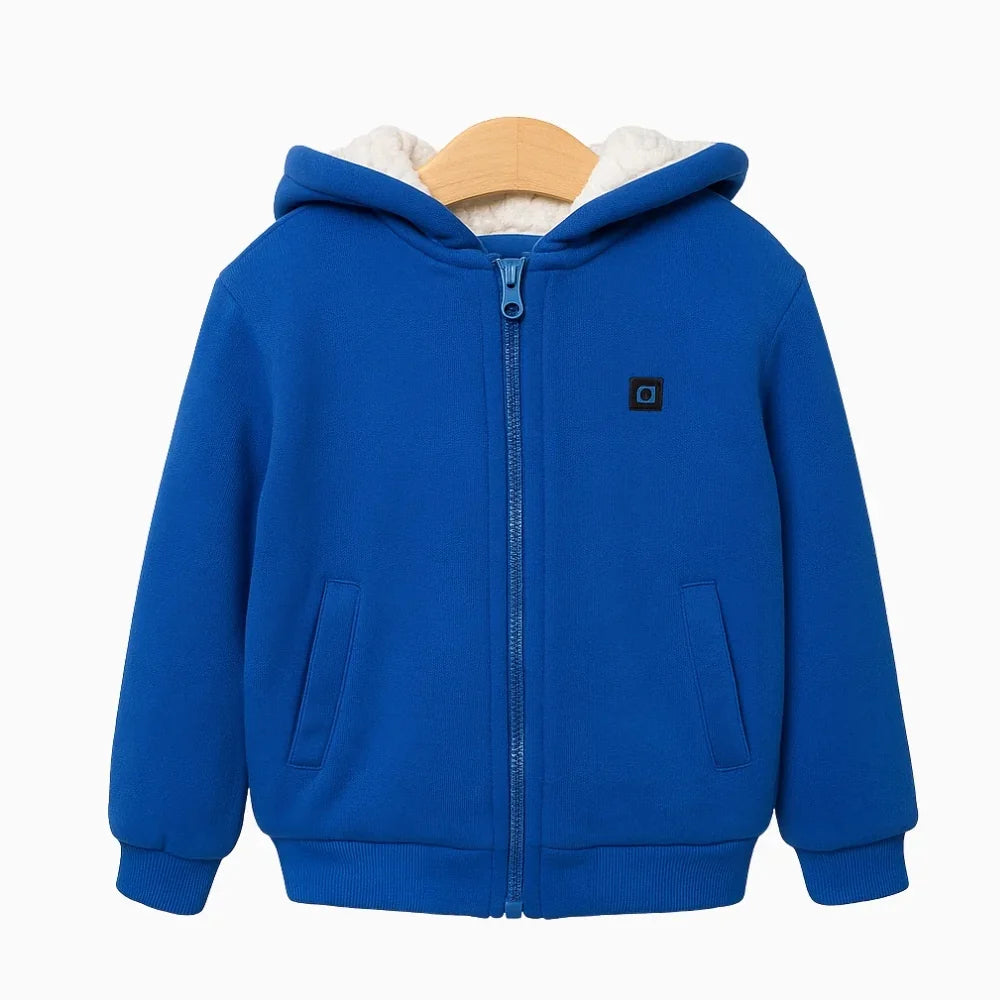 Ativo felpa con cappuccio bambino blu