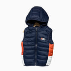 Ativo piumino smanicato con cappuccio bambino nero