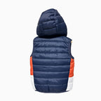 Ativo piumino smanicato con cappuccio bambino nero