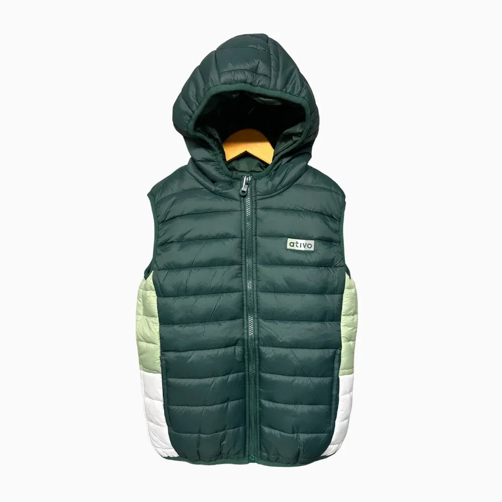 Ativo piumino smanicato con cappuccio bambino - Abbigliamento bambini firmato | CDifferent Outlet