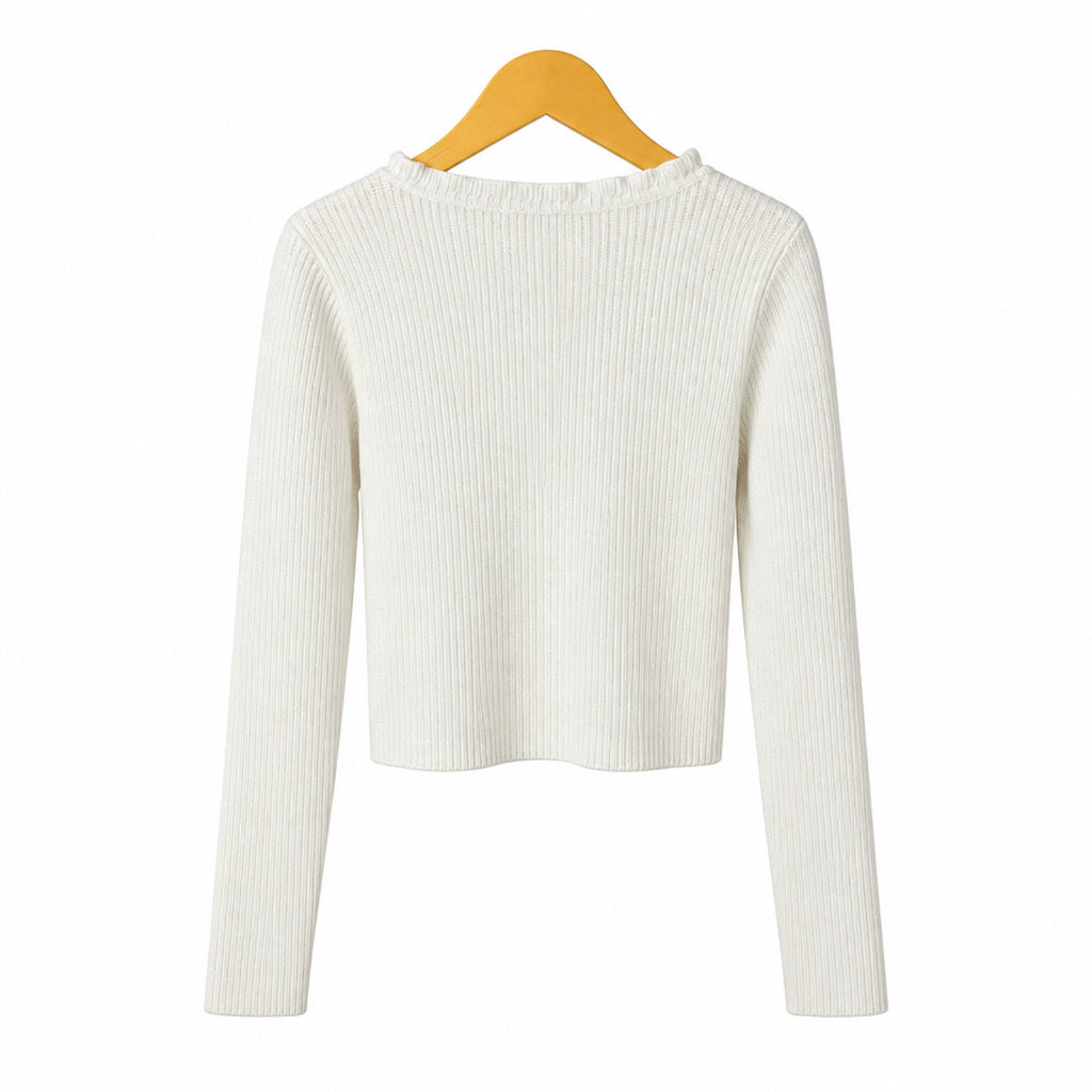 Alice Pi maglia avorio con applicazioni di strass e fiocchi bambina | CDifferent Outlet