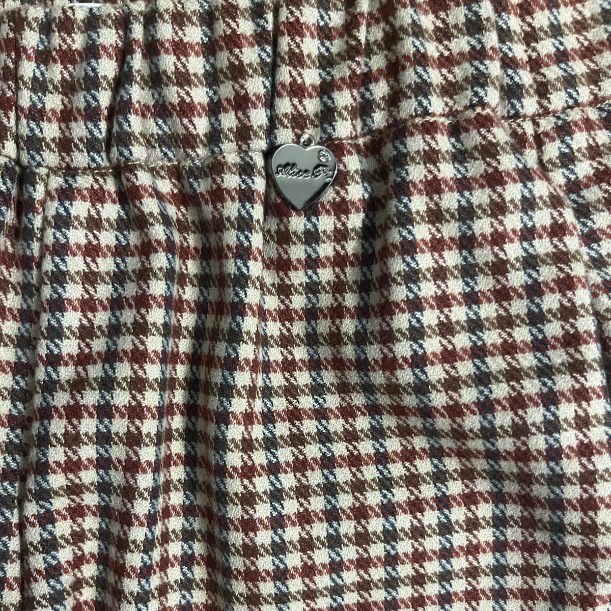 Alice Pi shorts in fantasia pied de poule avorio e nocciola neonata
