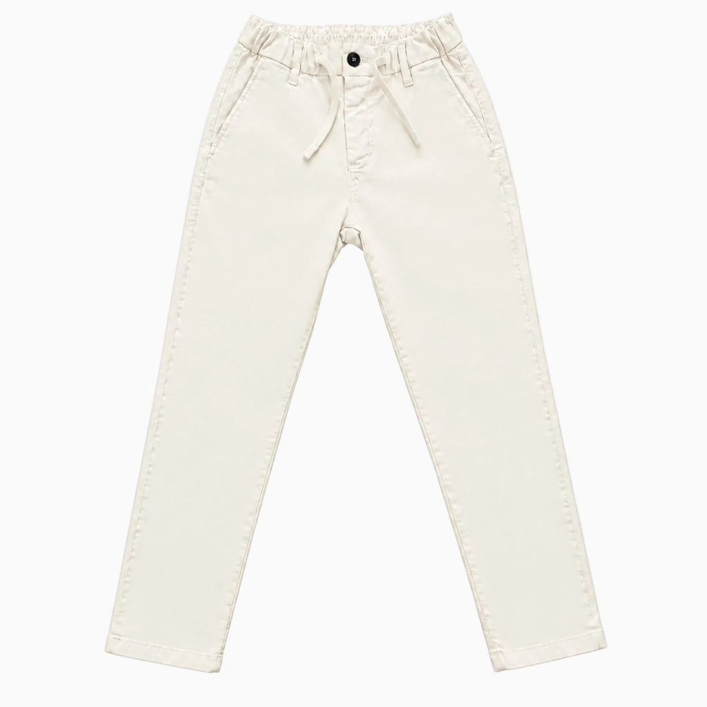 Jeckerson pantalone casual bambino latte con coulisse e tasche frontali