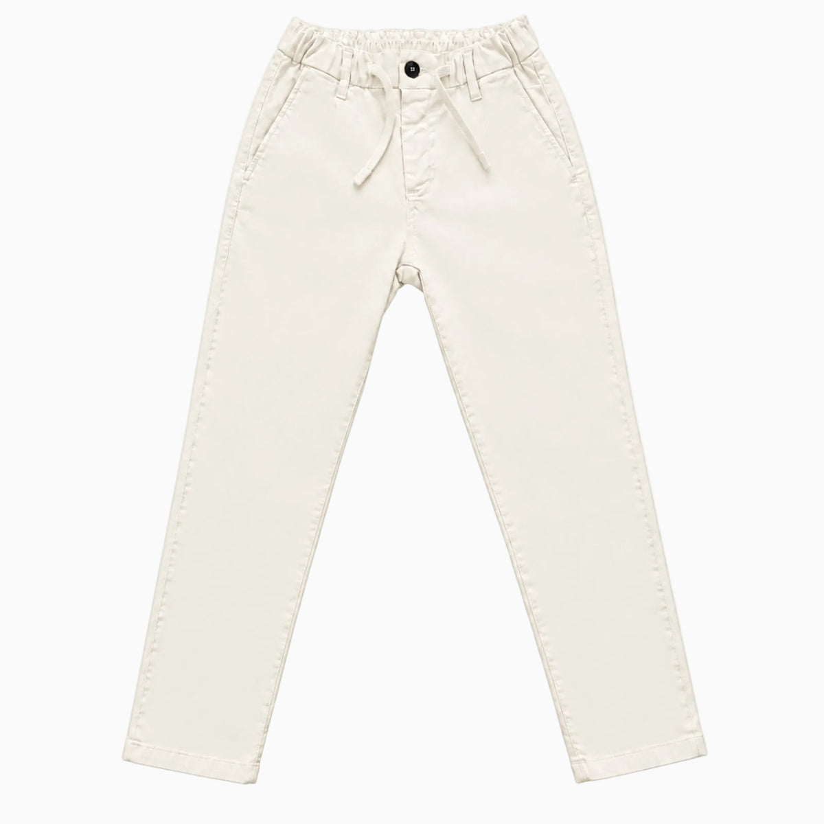 Jeckerson pantalone casual bambino latte con coulisse e tasche frontali