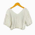 Please top crop panna con maniche a palloncino bambina - Abbigliamento bambini firmato | CDifferent Outlet