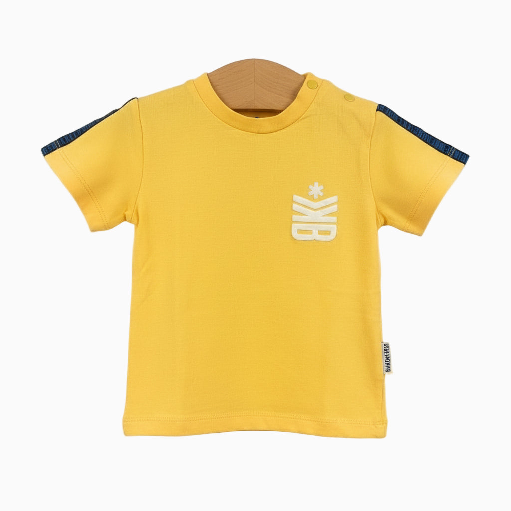 Bikkembergs t-shirt manica corta neonato gialla