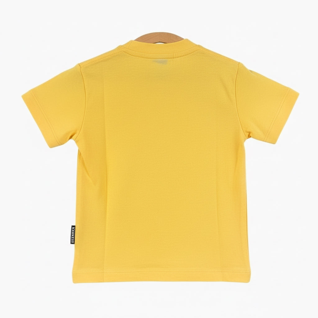 Bikkembergs t-shirt manica corta neonato gialla