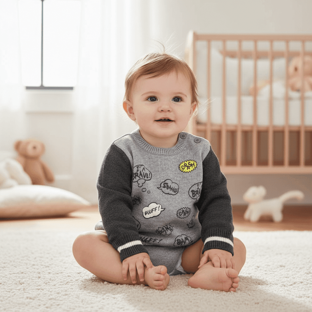 Birba maglia neonato grigio - Abbigliamento bambini firmato | CDifferent Outlet